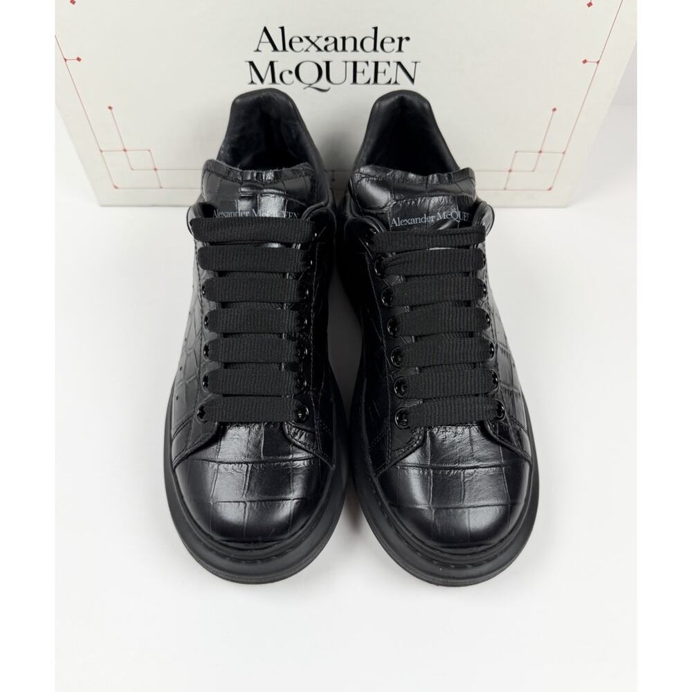 Size 6.5US - Alexander McQueen Black Crocodile Sneakers￼ - Picture 3 of 10